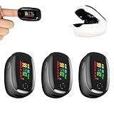 Oxygen Monitor Finger Erwachsene 3 Pcs, Tft -Bildschirm, Automatisch Heruntergefahren, Für ältere Menschen, Kinder, Erwachsene