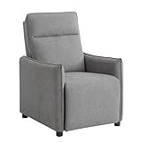 homeguru Relaxsessel mit Verstellbarer Rückenlehne, Ruhesessel Stilvoll Dunkelgrau, Relaxliege Sessel Fernsehsessel Polyester Holz Grau, Liegesessel Wohnzimmer, TV-Sessel Kino Sofa, 72X 73X 102CM