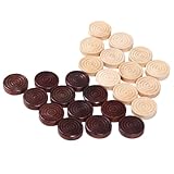 ZHOUYQXLX Dame-Spielsteine, Dame-Spielsteine, Backgammon-Spielsteine, Brettspiel, Backgammon, Schach, stapelbare Dame-Spielsteine aus Holz