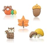 Eichhörnchen-Broschen-Set, 5 Stück, Herbstwald, Tiere, Pflanzen, Brosche, Anstecknadel, Eichhörnchenhaus, Eichhörnchen, Pilz, Ahornblatt, Brosche, Abzeichen, Anstecknadel, niedlicher Rucksack,