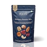 Nutki Memory Booster Trail Mix I Unsalted Mixed Dry Fruits - Almonds, Walnuts, Cashews, Pumpkin seeds, Dried Apricots, Hazelnuts, Cranberries, Rose 200g Mixed Dryfruit Trail