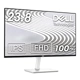 Dell -S2425H-Grau 60,47 cm (23,8 Zoll) FHD-Monitor 1920 x 1080 bei 100 Hz, eingebauter 5 W Dual-Lautsprecher, Reaktionszeit: 4 ms (extrem), 99 % sRGB (typisch), flimmerfrei, Helligkeit: 250 cd/m2
