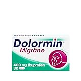 Dolormin® Migräne – zur Behandlung von Kopfschmerzen bei Migräneanfällen mit und ohne Aura – 30 Tabletten