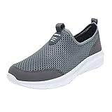 Générique Modische und sportliche Schuhe für Herren, Sneaker, Running, Herren, Sneaker, Herren, Fitnessstudio, Casual, Multisport, bequem, Tennis, rutschfest, Slip On Schuh, Grau 1, 46 EU