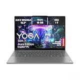 Lenovo Yoga Slim 7i Aura Edition AI Laptop | Copilot+ PC | 15,3' 2.8K WQXGA Display | Intel Core Ultra 7 | 16GB RAM | 1TB SSD | Intel Arc Grafik | Windows11 | QWERTZ | Luna Grau | 2 Jahre Premium Care