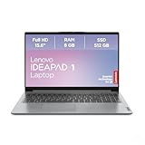 Lenovo IdeaPad 1 Laptop | 15,6' Full HD Display | AMD Ryzen 3 7320U | 8GB RAM | 512GB SSD | AMD Radeon Grafik | Windows 11 Home | grau | QWERTZ | 3 Monate Premium Care