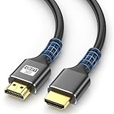 looyotul 8k Hdmi Kabel 1m Ultra High Speed HDMI 2.1 Kabel 4K@120Hz 8K@60Hz 48gbps Gold überzogener Stecker 3D eARC Ethernet HDMI Kabel für HDTV Monitor Laptop Roku TV Xbox PS4/PS5 (Schwarz)