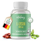 Vitabay L-Lysin 800mg • 180 Tabletten • Essentielle Aminosäure • Hochdosiert • Bioverfügbar • Vorteilspackung • Für langfristigen Erfolg • Pharmaqualität