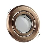 12x LED Einbaustrahler Set chrom 7 Watt neutralweiß MR16 12V flach - Einbauleuchten schwenkbar 80-85mm Bohrloch - Einbau-Spot Decken-Strahler Deckeneinbaustrahler Deckenspot