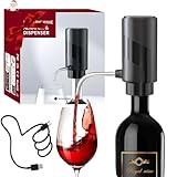 QSMYUYE Elektrischer Weinbelüfter, 2-in-1 Elektrischer Wein Dekantierer, Einer Berührung Belüfter und Ausgießer de Wein, Weinspender Elektrisch Geschenk für Weinliebhaber, USB-Aufladung