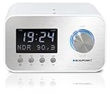 Blaupunkt Radiowecker CLRD 40 Weiß - Bluetooth Lautsprecher mit DAB+ & UKW – 2 x 3 Watt RMS – dimmbares LC-Display – Wecker mit Snooze Funktion – 4 Klangeinstellungen