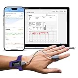 Wellue Handgelenk Pulsoximeter für Sauerstoffgehalt und Pulsfrequenz, kontinuierliche Blutsauerstoff-Monitor mit Vihealth APP, Bluetooth Finger Meter O2 Sensor