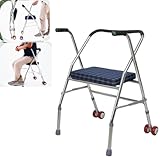 AIRM HEALTH Wohnungsrollator Rollator Faltbar und Leicht mit Sit Rollatoren Schmal für Wohnung Rollatoren für Senioren Klappbar Mobilität für Zuhause für All Gelände (Rollater mit 2 Rädern 7997)