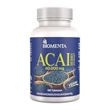 BIOMENTA Acai Beeren 60.000 mg - 180 Acai Tabletten mit hochwertigen 30:1 Acai Extrakt – vegan - Premiumqualität