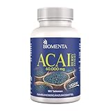 BIOMENTA Acai Beeren 60.000 mg - 180 Tabletten mit hochwertigen 30:1 Berry Extrakt – vegan - Premiumqualität
