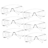 Cabilock 6 Paare Brille Erwachsene Gläser Schilde Schutz Universal- Auge Für Schützend Wissenschaft Abdeckung Transparent Plastik