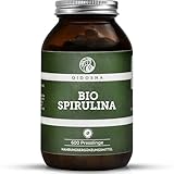 QIDOSHA® Bio Spirulina Presslinge, 600 Stk/Glas, 500mg/Pressling, 4000mg/Tagesportion, aus nachhaltiger Mikroalgen-Kultivierung mit Bio-Zertifizierung, deutsche Fertigung, jede Charge laborgeprüft