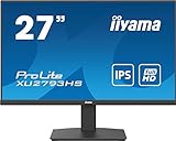 Iiyama Prolite XU2793HS-B5 68,5cm 27' IPS LED-Monitor Full-HD HDMI DP FreeSync Ultra-Slim-Line schwarz