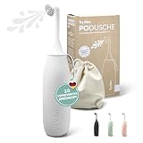 Hey Nature Po Dusche hellgrau, mobiles Bidet für eine sanfte, hygienische Reinigung des Intimbereichs. Podusche für Hilfe im Wochenbett, bei Hämorrhoiden etc. Bidet statt feuchtes Toilettenpapier.