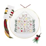 Weihnachts-Adventskalender-Stickerei, Stickset für Weihnachten, Stickerei-Set, Stoff für Kunst und Handwerk für Kinder, Wand-Weihnachts-Adventskalender