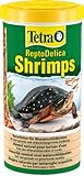 Tetra ReptoDelica Shrimps Schildkröten-Futter - Naturfutter aus ganzen Shrimps, 1 L Dose
