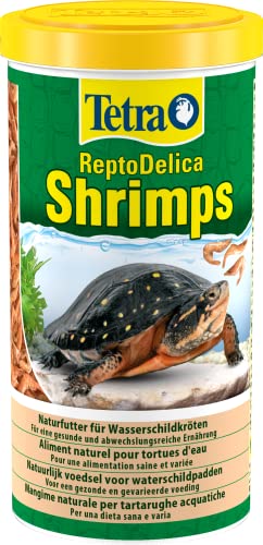 Tetra Repto Delica Shrimps Schildkröten-Futter - schonend getrocknetes Naturfutter aus ganzen Shrimps, 1 L Dose