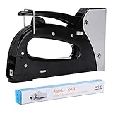 Respicefinem Tacker, robust, mit Nagelentfernungsfunktion, arbeitssparender Nagelpistole, ideal für Materialreparaturen, Heften von Büchern im Innenbereich, Nageln von