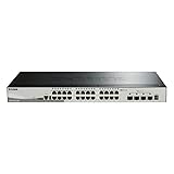Switch L2, 24 Gigabit-Ports und 4 Ports 10 Gb SFP+, ideal für effiziente Netzwerke und Datenmanagement.
