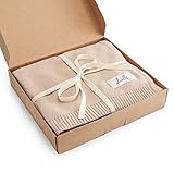 Livella Babydecke aus 100% Bio-Baumwolle, Premium Strickdecke samt weich und atmungsaktiv, Ideal für zarte Babyhaut, Oeko-TEX Standard 100 und GOTS Zertifiziert (Creme)
