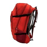 VAUDE Fahrrad Rucksack Bike Alpin 25+5, Rucksack Fahrrad wasserdicht Damen & Herren, geräumiger Rucksack fürs Fahrrad mit Rückenbelüftung, reflektierende Elemente und Volumenerweiterung (red)
