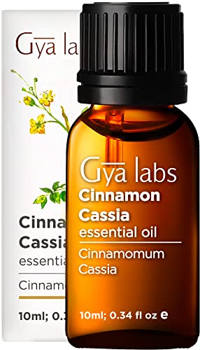 Gya Labs Ätherisches Zimt-Öl (10 ml) – 100 % reines therapeutisches Zimt-Öl Cassia-Öle für Diffusor, Haarwachstum und Haut