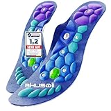 Akusoli Einlagen Original | Magnetische Einlegesohlen Herren Damen Fußgewölbestütze, Akupressur Schuheinlagen für Arbeitsschuhe, Akusoli-Einlagen Plattfuß und Verteilt Fußdruck EU42-47