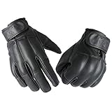 TacFirst SECURITY Quarzhandschuhe H004, schnitthemmende Quarz-Sand echtleder Security Handschuhe, Schwarz, L