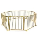 Bituxx Laufgitter Baby Laufstall Spielgitter Spielstall Spielbereich Spielgehege Kindergehege faltbar Basic Ø 135 cm aus Pinienholz