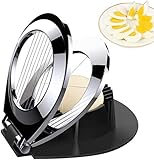 BIBURY Eierschneider aus Edelstahl, Eischneidewerkzeug, 2 in 1 Eierschneider Metall aus 304 Edelstahl, Professional Egg Slicer Schneider für Eier, Pilze, Erdbeeren, weiches Obst(spülmaschinenfest)