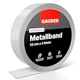 GAUDER Metallband selbstklebend I Ideal für Tonies®-Figuren & -Regale I Ferroband I Magnetband für Magnete I Eisenband I Stahlband (3m)