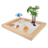 Gogogmee 1 Satz Ocean Sand Tischdekoration Mini-Desktop-Sandbox-Zubehör Miniaturbausätze scheibengardinen wohnungseinrichtung Sandkastenspielzeug zum Spielen am Strand Ozeanszenen-Sandtisch