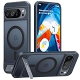 TORRAS Ostand L1 für Google Pixel 10 Pro Hülle/Pixel 10 Hülle für MagSafe mit Titan Flügelständer (TOP Militärschutz & Magnetkraft) Handyhülle für Google 10/10 Pro Case Bumper Hardcase Schwarz