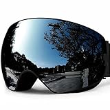 SPOSUNE OTG Skibrille Snow Snowboard Goggle Over Glasses mit Anti-Fog Spherical Dual Interchangable Lens für Männer Frauen Jugend Skifahren Snowmobile Eyewear & Helm Compatible, UV400 Schutz