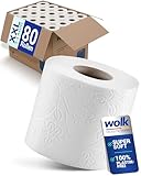 80x Rollen Toilettenpapier BULK-Verpackung XXL Vorratspack 3 Lagig - Soft Premium Qualität - Keine Plastik-Umverpackung