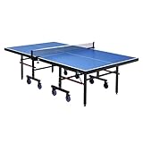 VEVOR Ping-Pong-Tisch, Tischtennistisch, professionelles Tischtennisspiel, Indoor, tragbare MDF-Tischtennisplatte, Faltbarer Ping-Pong-Tisch mit feststellbaren Rädern, 2740 x 1525 x 760 mm Tisch