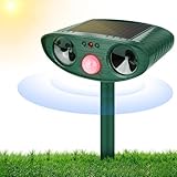 GOUSHY Professioneller Katzenschreck, Ultraschall, solarbetrieben, wasserdicht, für Tiere, Ultraschall, Abwehrmittel für Hunde, Katzen, Kaninchen, Füchse