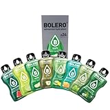 Bolero GREEN FUSION MIX 24x3g | Saftpulver ohne Zucker, gesüßt mit Stevia + Vitamin C | geeignet für Kinder, Sportler und Diabetiker | glutenfrei und veganfreundlich