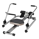Hydraulische Rudergerät voll bewegliche justierbare Rudermaschine mit weichem Sitz LCD-Monitor und Langer Schiene für Cardio-Übungen
