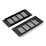 2 Stück Lüftungsgitter, aus Aluminiumlegierungs Material, Lüftungsgitter Schwarz 20 × 8 cm, Bequem und Praktisch, Abdeckung des Lüftungsgitters für Schränke, Schuhschränke und Garderobenbelüftung