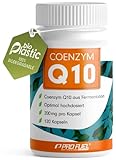 Q10 Kapseln hochdosiert 120x mit 200mg Coenzym Q10 pro Kapsel - hochwertiges (vegan) aus Fermentation - ohne unerwünschte Zusätze - laborgeprüft mit Zertifikat - Vorrat für 4 Monate