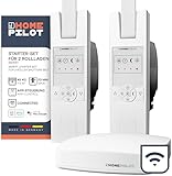 HOMEPILOT Rollladen Smart-Home Starter-Set - 2x RolloTron elektrischer Gurtwickler und Gateway premium, Zentrale inkl. App & Sprachsteuerung (Alexa, Google Assistant kompatibel)