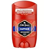 Old Spice Captain Deostick für Männer 50 ml, 24/7 Frischhh bei täglicher Anwendung, langanhaltender Duft in Parfumqualität, Schutz vor Gerüchen, Ohne Aluminiumsalze, unsichtbar auf Schwarz und Weiß