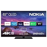 Nokia 65 Zoll (164 cm) QLED 4K UHD Fernseher Smart Android TV (HDR10, DVB-C/S2/T2, Netflix, Prime Video, Disney+) - QN65GV315ISW - 2023