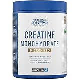 Applied Nutrition Creatin Monohydrat Pulver – Pro Dosis 5 g 100% Reines Mikronisiertes Kreatin Monohydrat Pulver für Leistung und Muskelkraft (500g (Pack of 1), Unflavoured)